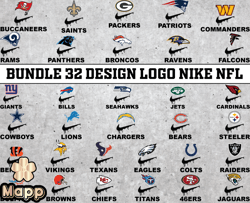 bundle 32 design logo nike nfl, nfl logo, nfl logo team,nfl png, nfl tumbler, nfl design 14