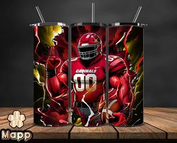 arizona cardinals  tumbler wraps, logo nfl football teams png,  nfl sports logos, nfl tumbler png design by yummi store