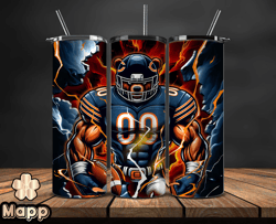 chicago bears tumbler wraps, logo nfl football teams png,  nfl sports logos, nfl tumbler png design by yummi store 6