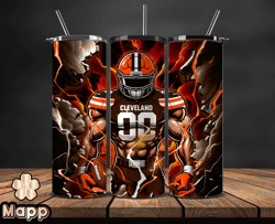 cleveland browns tumbler wraps, logo nfl football teams png,  nfl sports logos, nfl tumbler png design by yummi store 8