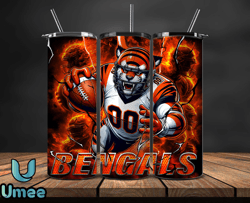 cincinnati bengals tumbler wrap glow, nfl logo tumbler png, nfl design png by umee store-07