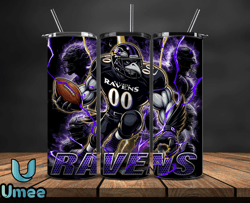 baltimore ravens tumbler wrap glow, nfl logo tumbler png, nfl design png by umee store-03