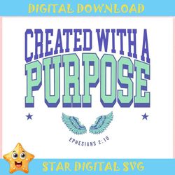 christian created with a purpose ephesians ,trending, mothers day svg, fathers day svg, bluey svg, mom svg, dady svg.jpg