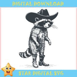 vintage cowboy racoon funny western trash panda ,trending, mothers day svg, fathers day svg, bluey svg, mom svg, dady sv