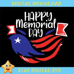 happy memorial day usa flag svg