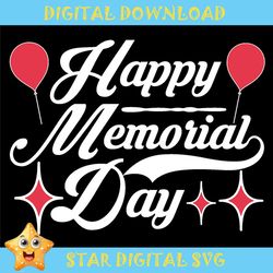happy memorial day svg clipart