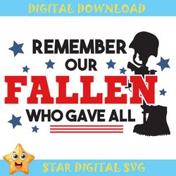 remember our fallen america memorial day svg