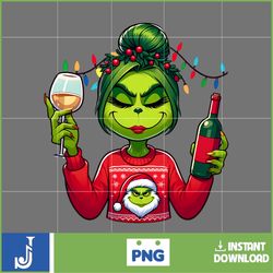 cute boujiee grinc png, christmas grinc png, cute girl grinh png, sublimation (15)