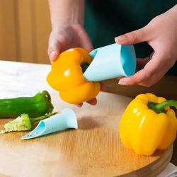 2 pcs/set kitchen pepper tomato pepper pedicel corers slicer