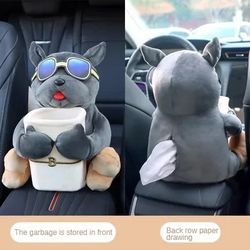 car mounted tissue box 2-in-1 cartoon plush doll