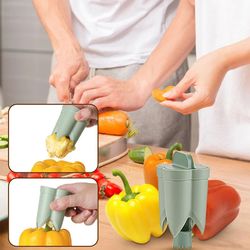 2-in-1 fruit pepper corer seed remover tool