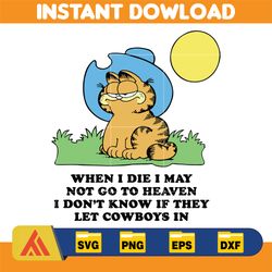 cowboy garfield svg, funny garfield svg, funny svg, meme svg, garfield cat svg, oddly specific svg, funny gifts