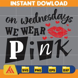 on wednesdays we wear pink svg, that's so fetch, burn book, we wear pink, cut file for cricut, sublimation design