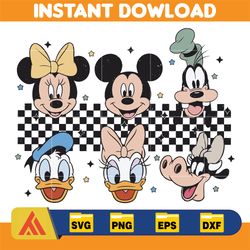 retro disney svg, checkered mickey and friends svg, 2024 disney trip svg, disney family vacation svg, retro mickey svg