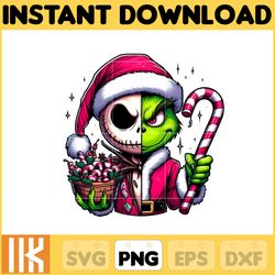 nightmare before christmas png, jack skellington png, grinch png, chistmas jack grinch, chistmas movie character sublima
