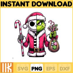 nightmare before christmas png, jack skellington png, grinch png, chistmas jack grinch, chistmas movie character sublima