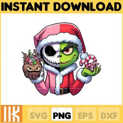 nightmare before christmas png, jack skellington png, grinch png, chistmas jack grinch, chistmas movie character sublima