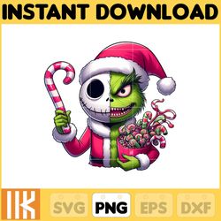 nightmare before christmas png, jack skellington png, grinch png, chistmas jack grinch, chistmas movie character sublima