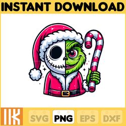 nightmare before christmas png, jack skellington png, grinch png, chistmas jack grinch, chistmas movie character sublima