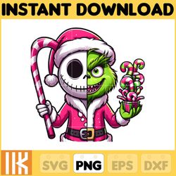 nightmare before christmas png, jack skellington png, grinch png, chistmas jack grinch, chistmas movie character sublima