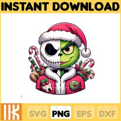 nightmare before christmas png, jack skellington png, grinch png, chistmas jack grinch, chistmas movie character sublima