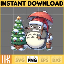 anime christmas png, manga christmas png, totoro christmas png, totoro png, png sublimation, digital instant download fi