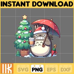 anime christmas png, manga christmas png, totoro christmas png, totoro png, png sublimation, digital instant download fi