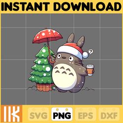 anime christmas png, manga christmas png, totoro christmas png, totoro png, png sublimation, digital instant download fi