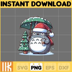 anime christmas png, manga christmas png, totoro christmas png, totoro png, png sublimation, digital instant download fi