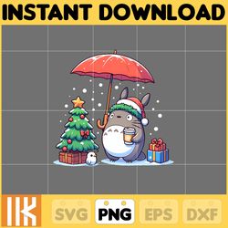 anime christmas png, manga christmas png, totoro christmas png, totoro png, png sublimation, digital instant download fi