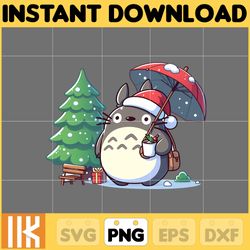 anime christmas png, manga christmas png, totoro christmas png, totoro png, png sublimation, digital instant download fi