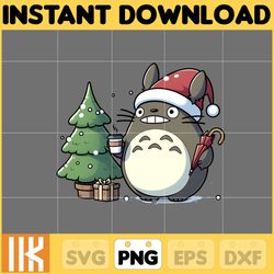 anime christmas png, manga christmas png, totoro christmas png, totoro png, png sublimation, digital instant download fi