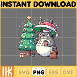 anime christmas png, manga christmas png, totoro christmas png, totoro png, png sublimation, digital instant download fi