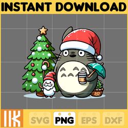 anime christmas png, manga christmas png, totoro christmas png, totoro png, png sublimation, digital instant download fi