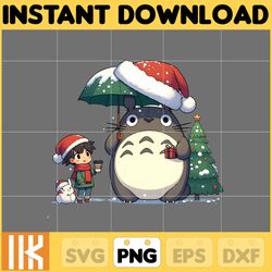 anime christmas png, manga christmas png, totoro christmas png, totoro png, png sublimation, digital instant download fi