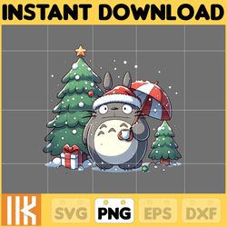 anime christmas png, manga christmas png, totoro christmas png, totoro png, png sublimation, digital instant download fi