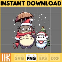 anime christmas png, manga christmas png, totoro christmas png, totoro png, png sublimation, digital instant download fi