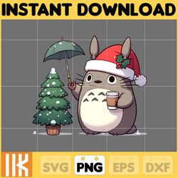 anime christmas png, manga christmas png, totoro christmas png, totoro png, png sublimation, digital instant download fi