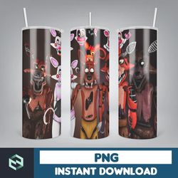 Five Nights At Freddy's Tumbler Wrap, 20 oz Skinny Tumbler Wrap, 20oz Tumbler Png Sublimation Design (8)