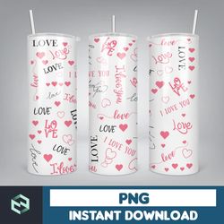 valentine tumbler wrap png, valentine 20oz skinny tumbler designs, valentine sublimation designs, valentines day tumbler