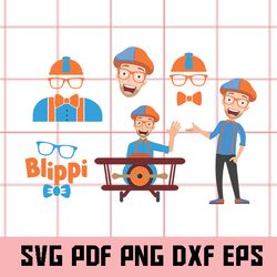 blippi svg, digital download, bundle  cricut, blippi  vector, blippi clipart, blippi png, blippi  dxf, blippi  eps, blip