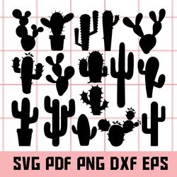 cactus bundle svg, cactus shiloutte, cactus clipart, cactus vector, cactus png, cactus eps, cactus dxf, cactus cricut