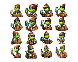 dad grinch drinking beer digital file, sublimation grinch files, grinch drinking beer png, instant download