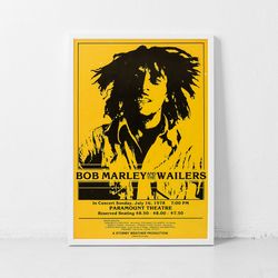 bob marley music gig concert poster classic retro rock vintage wall art print decor canvas poster-1