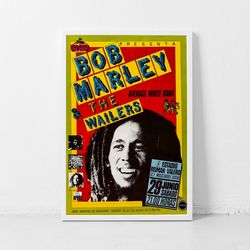 bob marley music gig concert poster classic retro rock vintage wall art print decor canvas poster