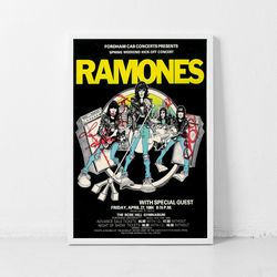 the ramones music gig concert poster classic retro rock vintage wall art print decor canvas poster-1