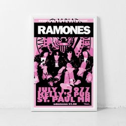 the ramones music gig concert poster classic retro rock vintage wall art print decor canvas poster-2