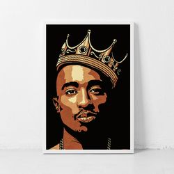 tupac shakur 2pac poster classic retro rock vintage wall art print decor canvas poster