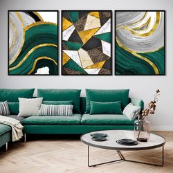 geometric 3 piece wall art minimalist one line poster scandinavian modern decor abstract nordic extra large framed canva