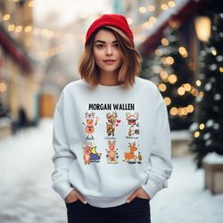 christmas morgan wallen sweatshirt, funny christmas deer shirt, morgan wallen funs christmas shirt, wallen lover shirt,